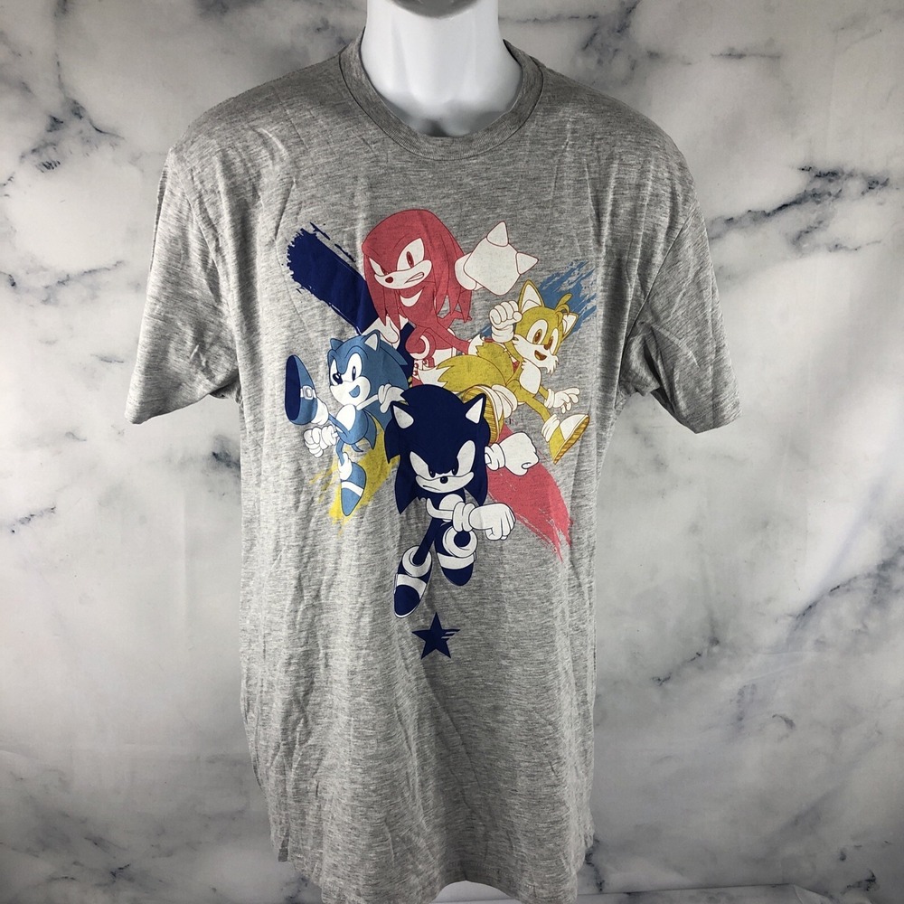 Men's gray Sonic Forces ss T-Shirt Lootwear Exclusive sz L